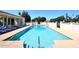 Sparkling pool with blue water and deck with lounge chairs in gated community at 4317 N 70Th St, Scottsdale, AZ 85251