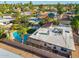 Aerial view of the property with a pool, landscaped backyard and privacy fence at 7821 N Via De La Sombre --, Scottsdale, AZ 85258
