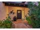 Home's front door entrance with desert landscaping and address number at 7821 N Via De La Sombre --, Scottsdale, AZ 85258