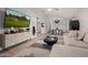 Open-concept living room with views to the dining area, stylish decor, and plenty of seating at 7821 N Via De La Sombre --, Scottsdale, AZ 85258