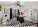 Chic home office with a black and white rug, modern art, and natural light at 7821 N Via De La Sombre --, Scottsdale, AZ 85258