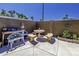Outdoor patio area with seating and decorative elements at 1191 E Avenida Fresca St, Casa Grande, AZ 85122
