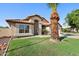 Charming single-story home with well-maintained landscaping, desert landscaping, and mature palm trees at 12217 W Edgemont Ave, Avondale, AZ 85392
