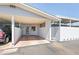 Attached carport offering convenient parking and direct access to the home's entrance at 13807 N Garden Court Dr, Sun City, AZ 85351