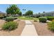 Beautifully landscaped community with lush greenery, mature trees, and well-maintained walkways at 13807 N Garden Court Dr, Sun City, AZ 85351