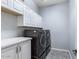 Well-equipped laundry room with modern appliances and ample storage in the sleek cabinets at 1904 E Grand Canyon Dr, Chandler, AZ 85249