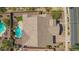 Aerial shot of home with pool, manicured lawn, and well-maintained landscaping at 3331 N Acacia Way, Buckeye, AZ 85396