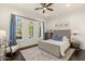 Inviting bedroom with bright natural light, a ceiling fan, and tasteful decor at 35556 N 87Th Pl, Scottsdale, AZ 85266