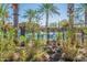 Beautiful community pool surrounded by lush landscaping and palm trees, offering a relaxing oasis at 4607 S Venus --, Mesa, AZ 85212