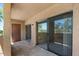 This is a balcony with sliding glass doors to the unit at 540 N May -- # 2148, Mesa, AZ 85201