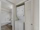 This is a laundry room with a stackable washer and dryer at 540 N May -- # 2148, Mesa, AZ 85201