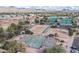 Overhead view showcasing a vibrant community park with basketball and volleyball courts at 10429 N 101St St, Scottsdale, AZ 85258