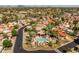 Aerial view of a community pool with lush landscaping at 10429 N 101St St, Scottsdale, AZ 85258