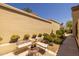 Serene outdoor lounge area with lush landscaping at 10429 N 101St St, Scottsdale, AZ 85258