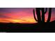 Striking sunset silhouette of a saguaro cactus against a vibrant, multicolored sky, capturing the desert's beauty at 10651 E Fernwood Ln, Scottsdale, AZ 85262
