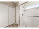 Bathroom featuring subway tile shower with glass door and updated fixtures at 11669 W Pine Mountain Ct, Surprise, AZ 85378