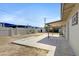 Spacious backyard featuring a patio and large shed at 2030 E Alder Cir, Mesa, AZ 85204