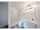 Clean bathroom features a toilet, sink and shower with vinyl flooring at 2933 W Del Mar Ln, Phoenix, AZ 85053
