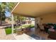 Enjoy this backyard patio with comfortable seating and a view of the well-manicured lawn at 3222 E Cortez St, Phoenix, AZ 85028