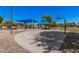 Community basketball court with a gazebo, playground and shade in a well-maintained community park at 3742 E Sandy Way, Gilbert, AZ 85297