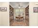 Home office with built-in bookshelves, hardwood floors, and a cozy desk space at 6231 E Mark Way # 14, Cave Creek, AZ 85331
