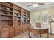 Office featuring custom built-in shelving and a unique desk at 6231 E Mark Way # 14, Cave Creek, AZ 85331