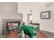 Charming dining area featuring a fireplace and views to another room at 7101 W Beardsley Rd # 542, Glendale, AZ 85308
