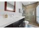 Bathroom featuring a shower, new vanity with a white countertop, and modern fixtures at 7533 N 8Th St, Phoenix, AZ 85020