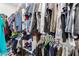 Walk-in closet with organized hanging and shelving offers ample storage for clothing and accessories at 1005 E Weldon Ave, Phoenix, AZ 85014