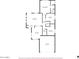 Detailed floor plan showing layout with dimensions for all rooms, including the living room, bedrooms and garage at 1703 E Palo Blanco Way, Gilbert, AZ 85296