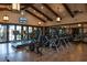 Spacious gym with high ceilings, ceiling fans, and lots of new workout equipment at 7552 E Whisper Rock Trl, Scottsdale, AZ 85266