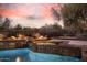 Luxury hot tub and pool with beautiful landscaping at 7552 E Whisper Rock Trl, Scottsdale, AZ 85266