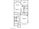 Detailed floor plan showcasing the layout of a three-bedroom home with open kitchen and living areas at 25481 W Graham Trl, Buckeye, AZ 85326