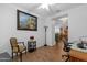 Comfortable office space featuring a ceiling fan, decorative art, and tile floors at 3634 E Perkinsville St, Gilbert, AZ 85295
