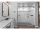 Bathroom showcases a glass enclosed shower, granite countertops, and modern fixtures at 3818 E Appaloosa Rd, Gilbert, AZ 85296