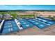 Overhead shot of the many community pickleball courts available for community residents at 3837 E Santa Fe Ln, Gilbert, AZ 85297