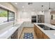 Modern kitchen boasts white cabinetry, stainless steel appliances, and an island at 502 W Port Royale Ln, Phoenix, AZ 85023