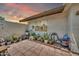 Landscaped backyard with potted plants and a view of the sunset at 13219 N 26Th Ave, Phoenix, AZ 85029