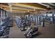 Large fitness center with modern equipment and wood-beam ceilings at 2023 W Yellowbird Ln, Phoenix, AZ 85085