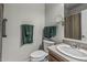 Bathroom featuring single sink vanity, and accessible grab bar at 2233 E Behrend Dr # 162, Phoenix, AZ 85024