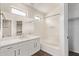Bright bathroom features a tub and shower combination, ample vanity space, and neutral finishes at 2250 E Deer Valley Rd # 26, Phoenix, AZ 85024