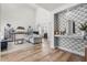 Bright living room with high ceilings, hardwood floors, and chic decor, creating a comfortable and stylish space at 2466 E Harrison Ct, Gilbert, AZ 85295