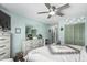 Main bedroom featuring a light blue color scheme and en-suite bathroom at 3755 E Hazeltine Way, Chandler, AZ 85249
