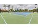 Well-maintained tennis courts with vibrant blue and green surfaces, and professional net installation at 3755 E Hazeltine Way, Chandler, AZ 85249
