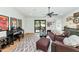 Stylish living area with wood floors, recessed lighting, and a cozy atmosphere at 5612 E Emile Zola Ave, Scottsdale, AZ 85254