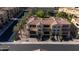 Bird's eye view of luxury homes featuring terra cotta tile roofs, balconies and manicured landscaping at 7122 W Ivanhoe St, Chandler, AZ 85226