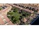 Picturesque aerial view of community with manicured green spaces and beautiful residential buildings at 7122 W Ivanhoe St, Chandler, AZ 85226