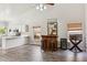 Open-concept kitchen with breakfast bar, modern appliances, and ample counter space at 758 S Lagoon Dr, Gilbert, AZ 85233