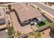 The backyard features a gazebo, hot tub and low maintenance desert landscaping at 1415 N Frederick Ln, Casa Grande, AZ 85122