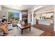 Cozy living room features stylish decor, fireplace and sliding doors to outdoor space at 15240 N Clubgate Dr # 160, Scottsdale, AZ 85254